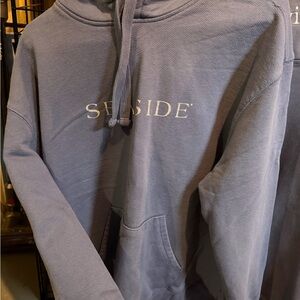 30A Seaside Men's Hooded Sweatshirt - Dusty Blue